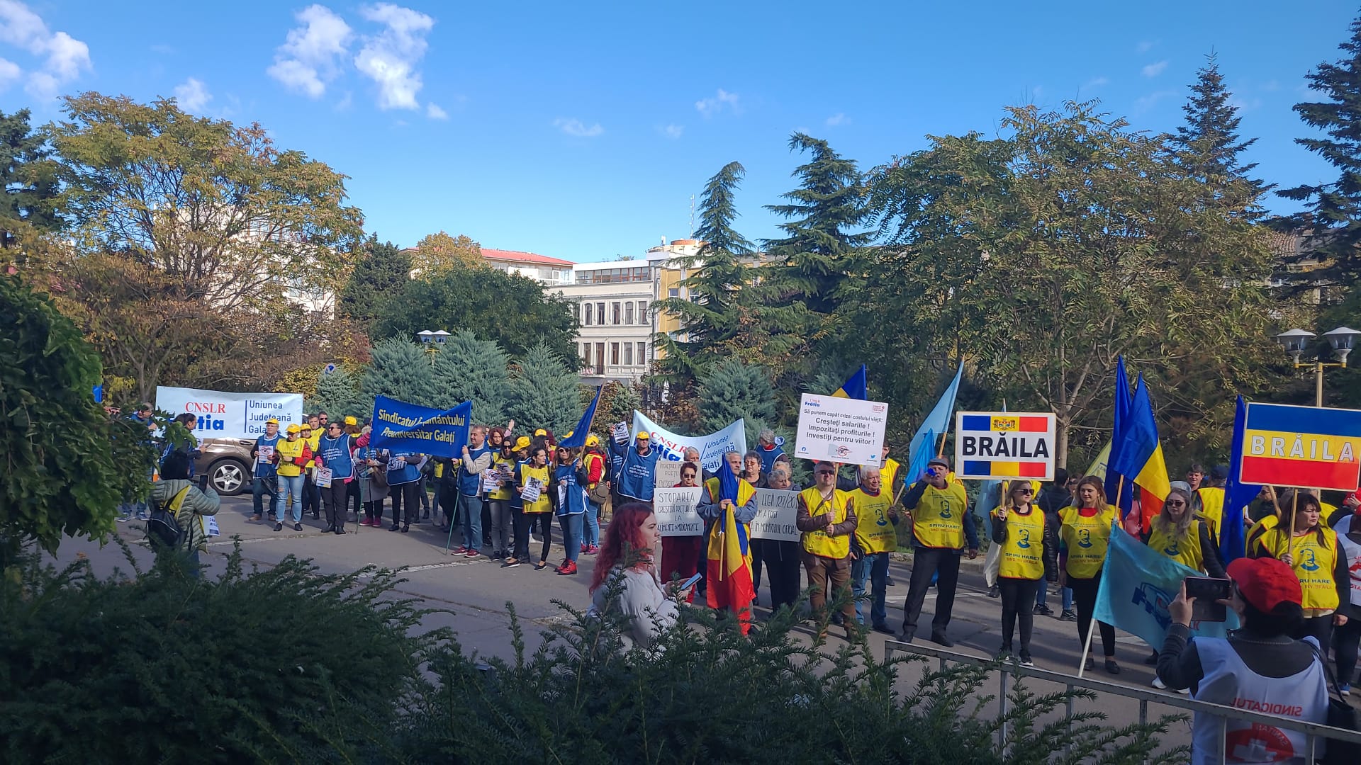 CONSTANȚA: Protest CNSLR – Frăția – ”Cerem mărirea salariilor pentru a face față creșterii costului vieții”