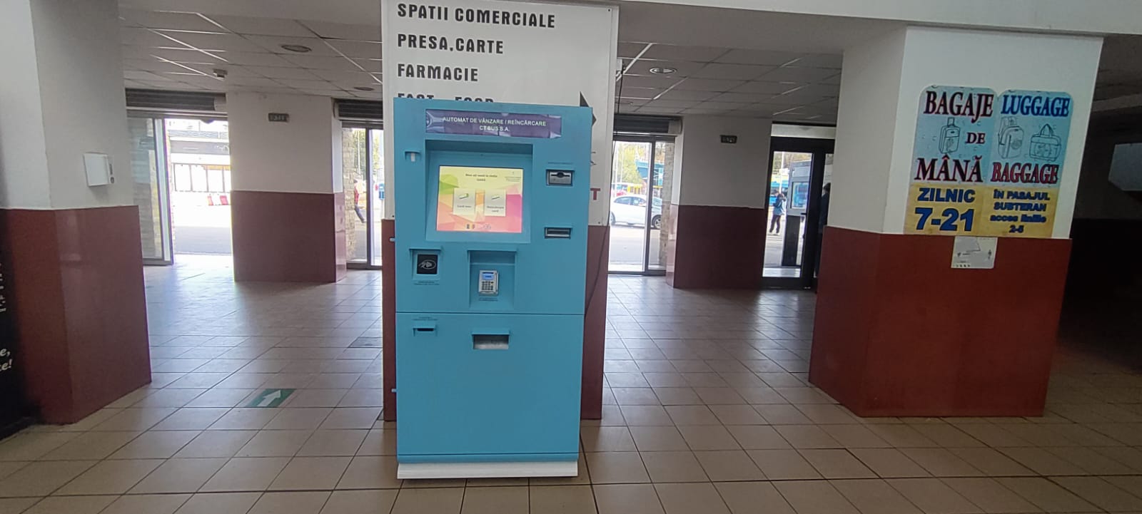 CONSTANŢA: A fost amplasat primul automat CT Bus pentru alimentarea cardurilor de călătorie