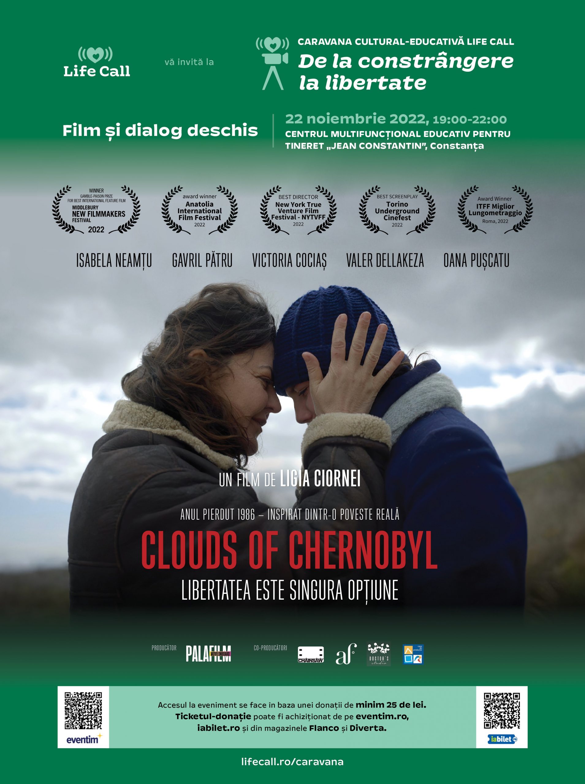 CONSTANȚA/TULCEA: Eveniment cinematografic extraordinar – vizionarea filmului „Clouds of Chernobyl – Anul pierdut 1986”