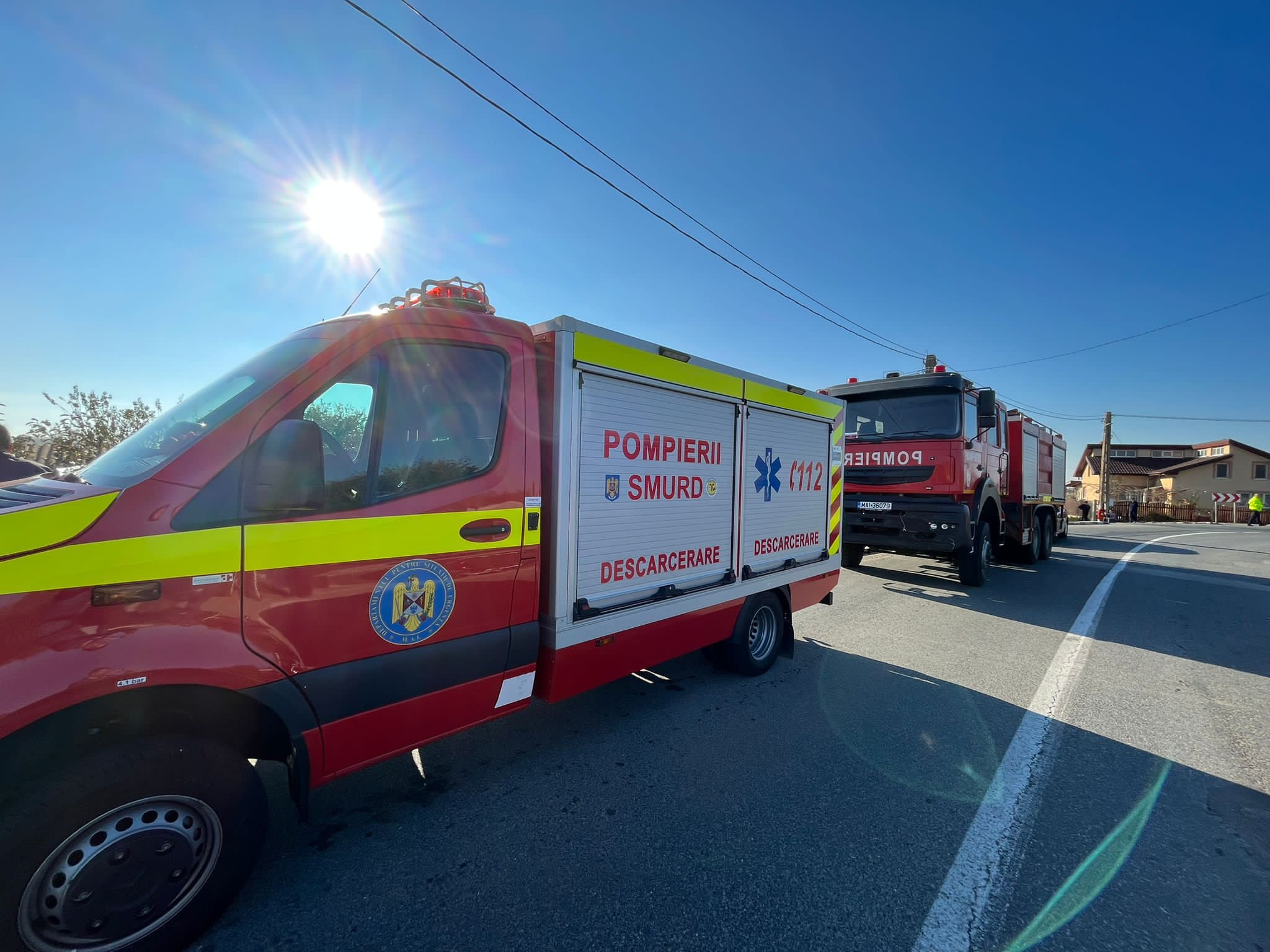 Județul TULCEA: Accident rutier în care a fost implicată o motocicletă. Un bărbat a fost prins sub aceasta