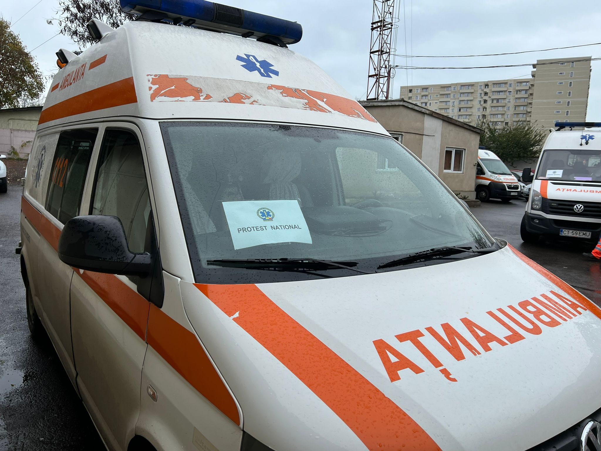 CONSTANȚA: Protest al cadrelor medicale de pe Ambulanțe. Unele autospeciale au peste 1 milion de kilometri la bord