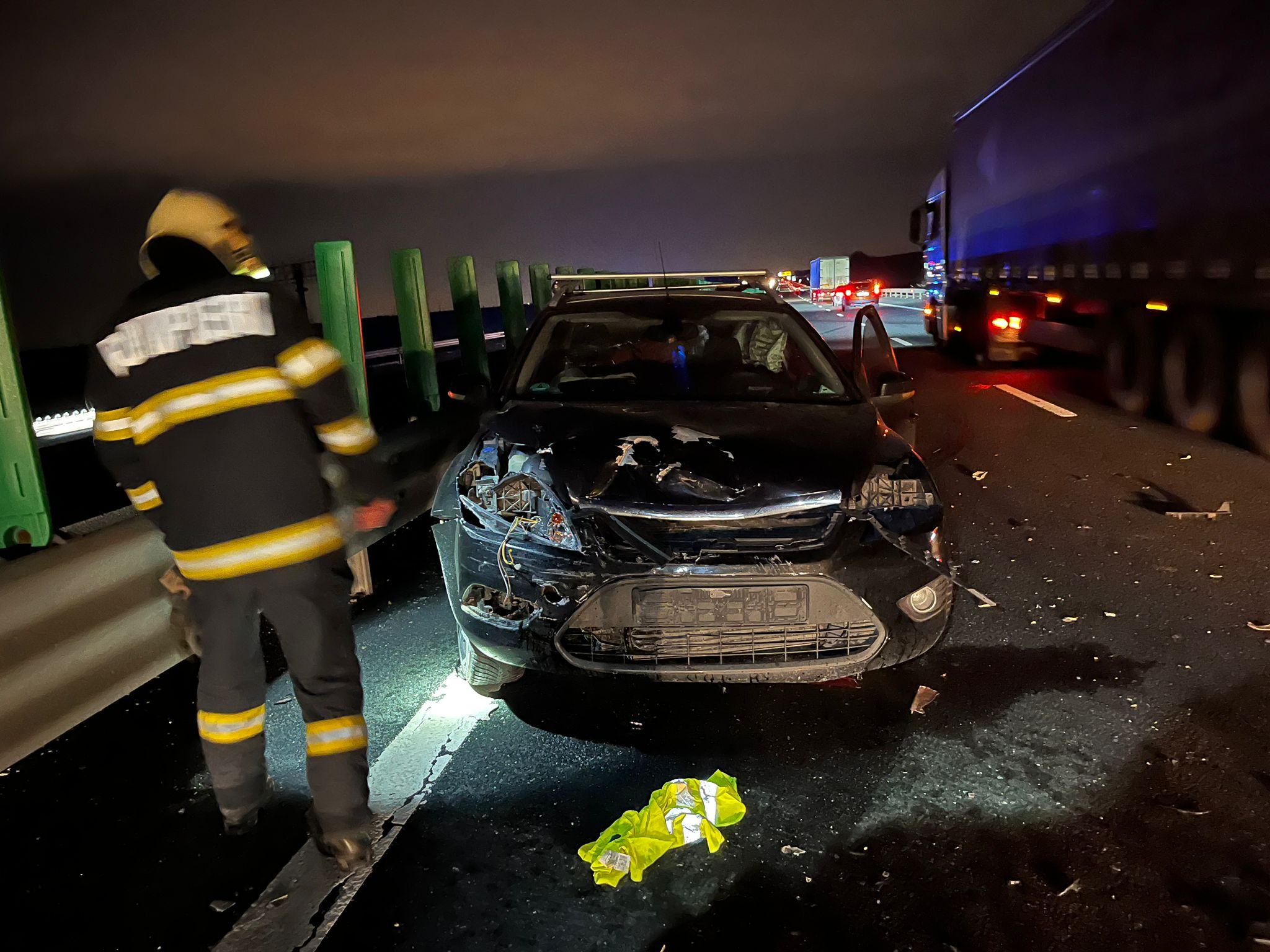 FOTO. Accident în lanț pe Autostrada A2