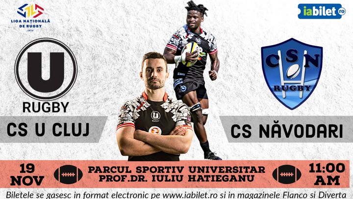 CS Năvodari o înfruntă pe CS Universitatea Cluj în Liga Națională de rugby