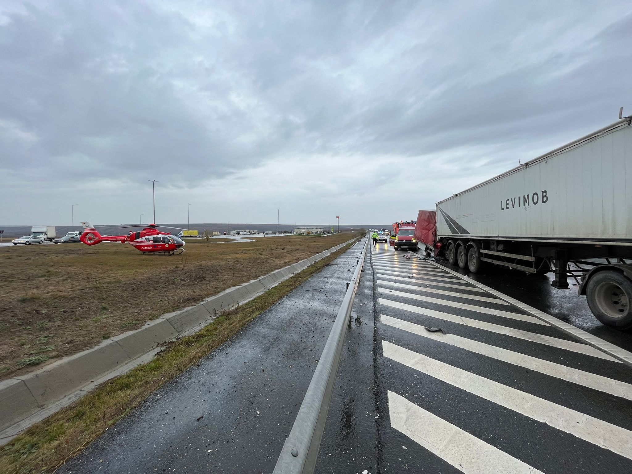 UPDATE | Trafic deviat pe A2, din cauza unui accident