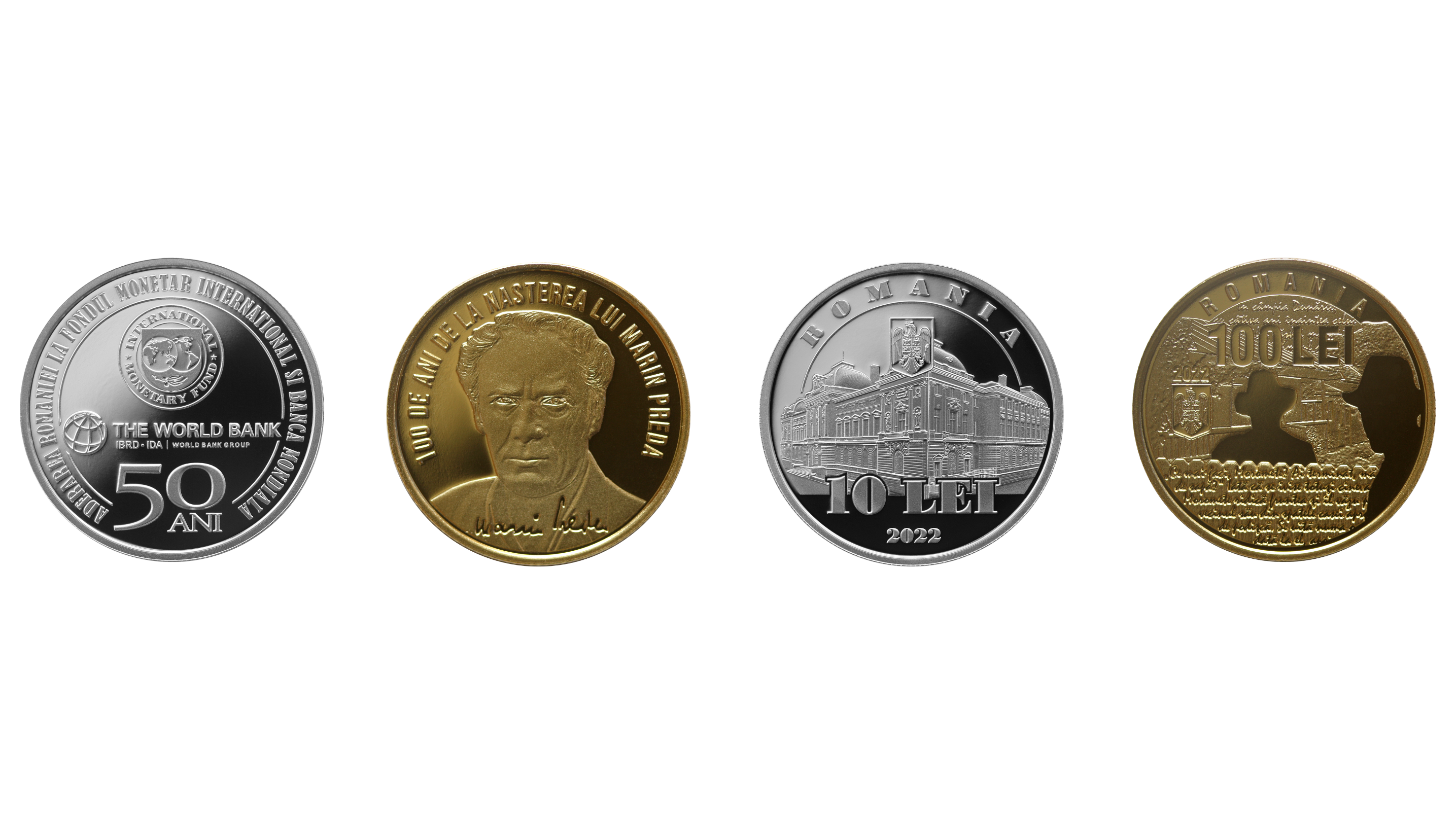 BNR lansează monede având ca teme 100 de ani de la naşterea lui Marin Preda şi 50 de la aderarea la FMI