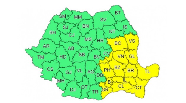 CONSTANȚA/TULCEA: ANM a actualizat avertizarea de cod galben. Ninsorile vor continua
