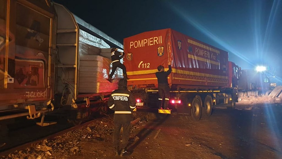 Al doilea tren marfar care transportă ajutoare pentru Republica Turcia a plecat din Gara București Vest
