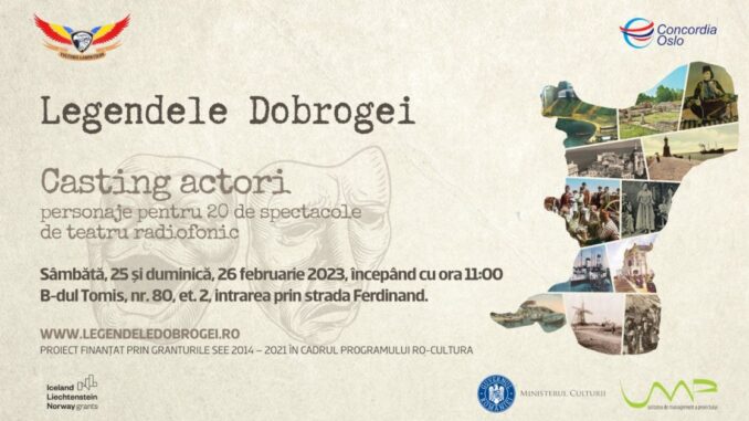 Casting pentru spectacolele de teatru radiofonic „Legendele Dobrogei”