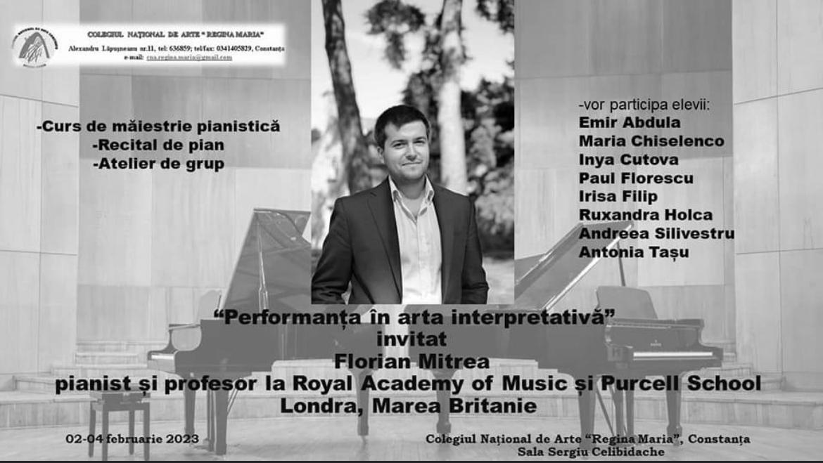 CONSTANŢA: „Performanța în arta interpretativă”, la Colegiul Național de Arte „Regina Maria”