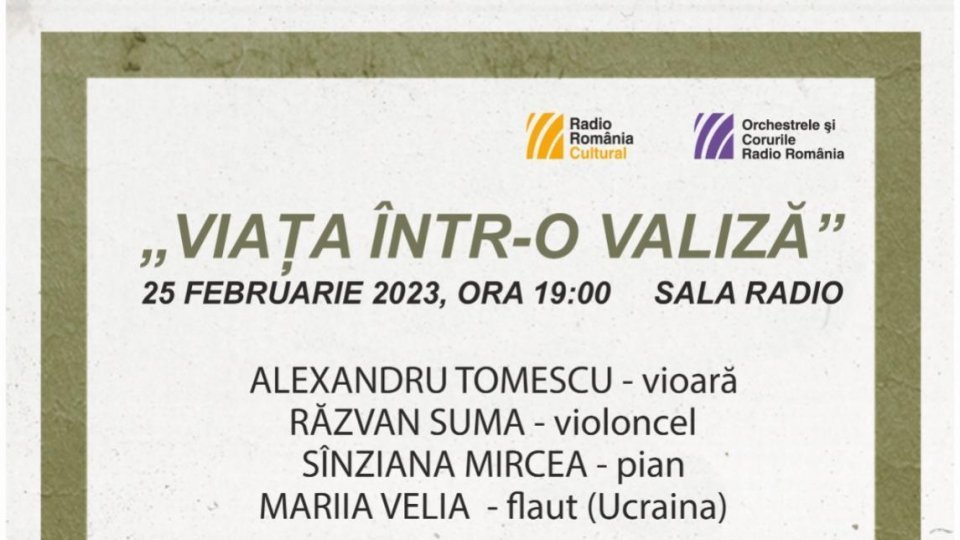 „Viața într-o valiză” – concert special pentru Ucraina
