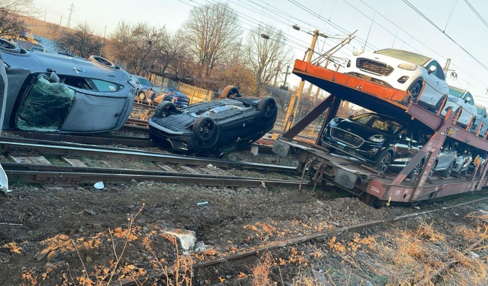 Accident feroviar în Teleorman. Trenul accelerat a lovit „violent” marfarul – „A depășit semnalul Oprire”