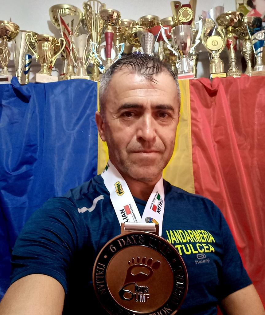 Locul 5 la categorie pentru jandarmul tulcean Sorin Andrici, la Campionatul Mondial de Ultramaraton din Italia