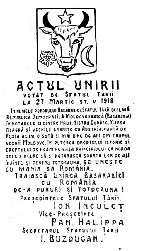 27 martie – Ziua Unirii Basarabiei cu România