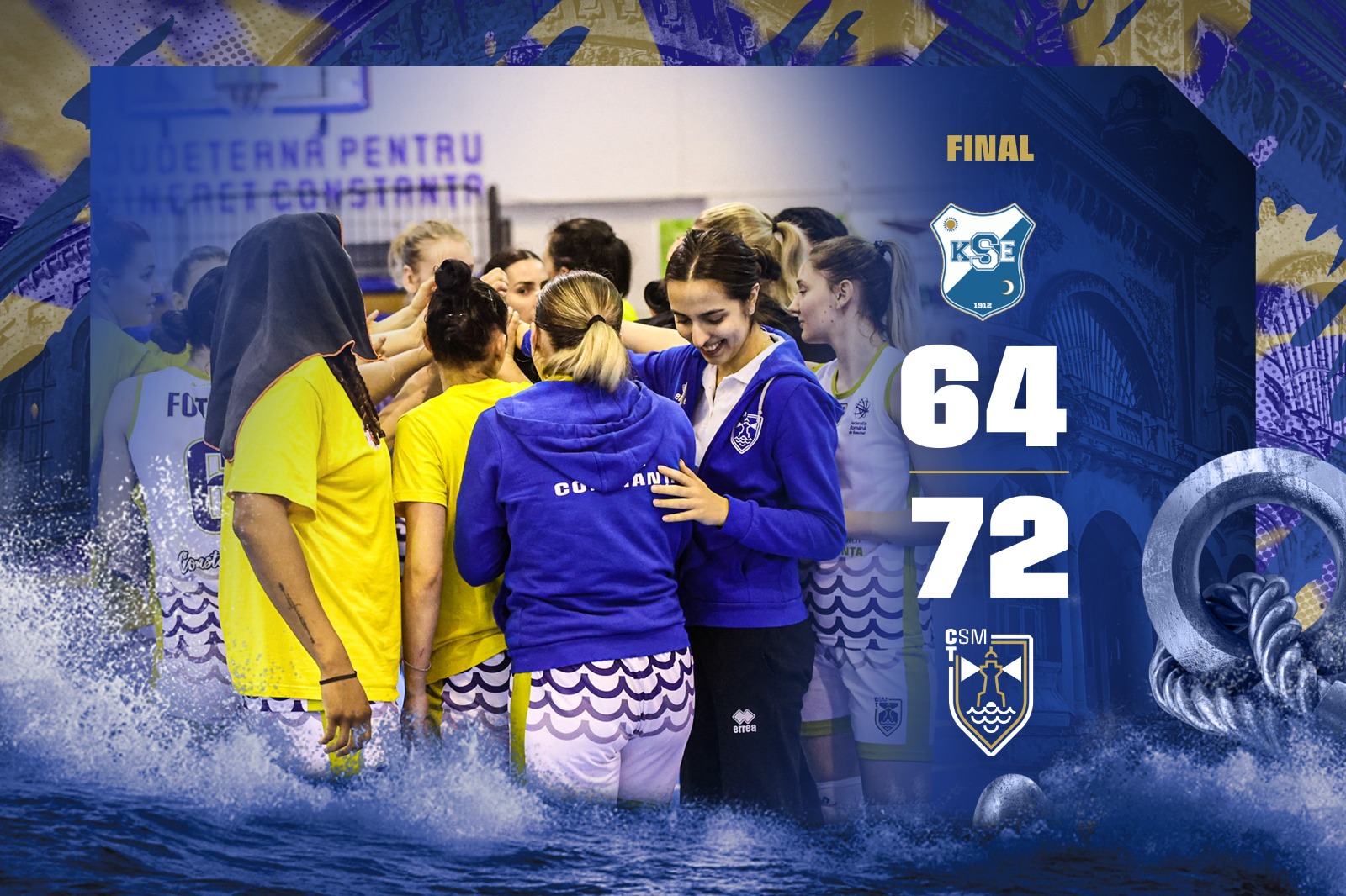 CSM Constanța s-a calificat în semifinalele turneului play-off din Liga Națională de baschet feminin