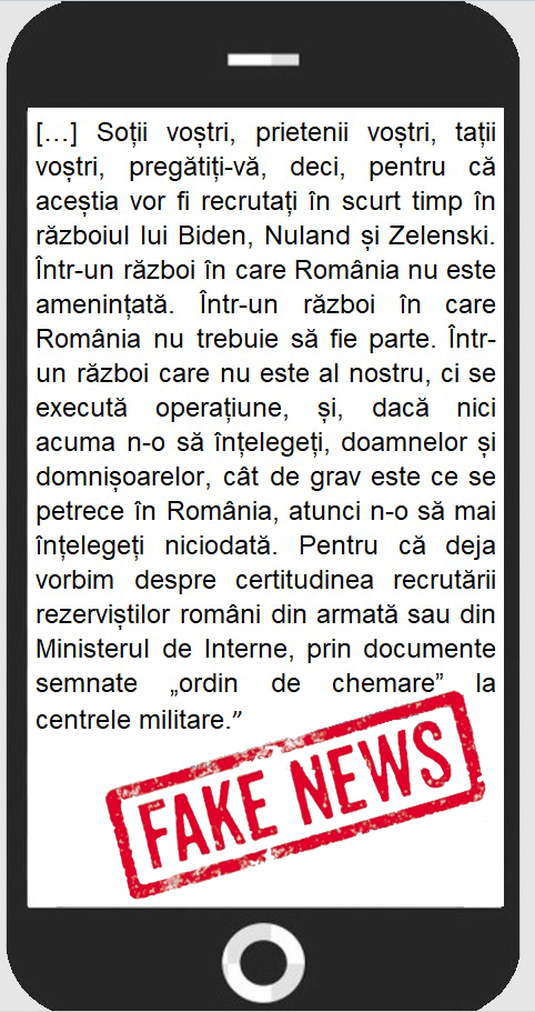 MApN: Știrile privind așa-zisele ”pregătiri pentru mobilizarea rezerviștilor” sunt false