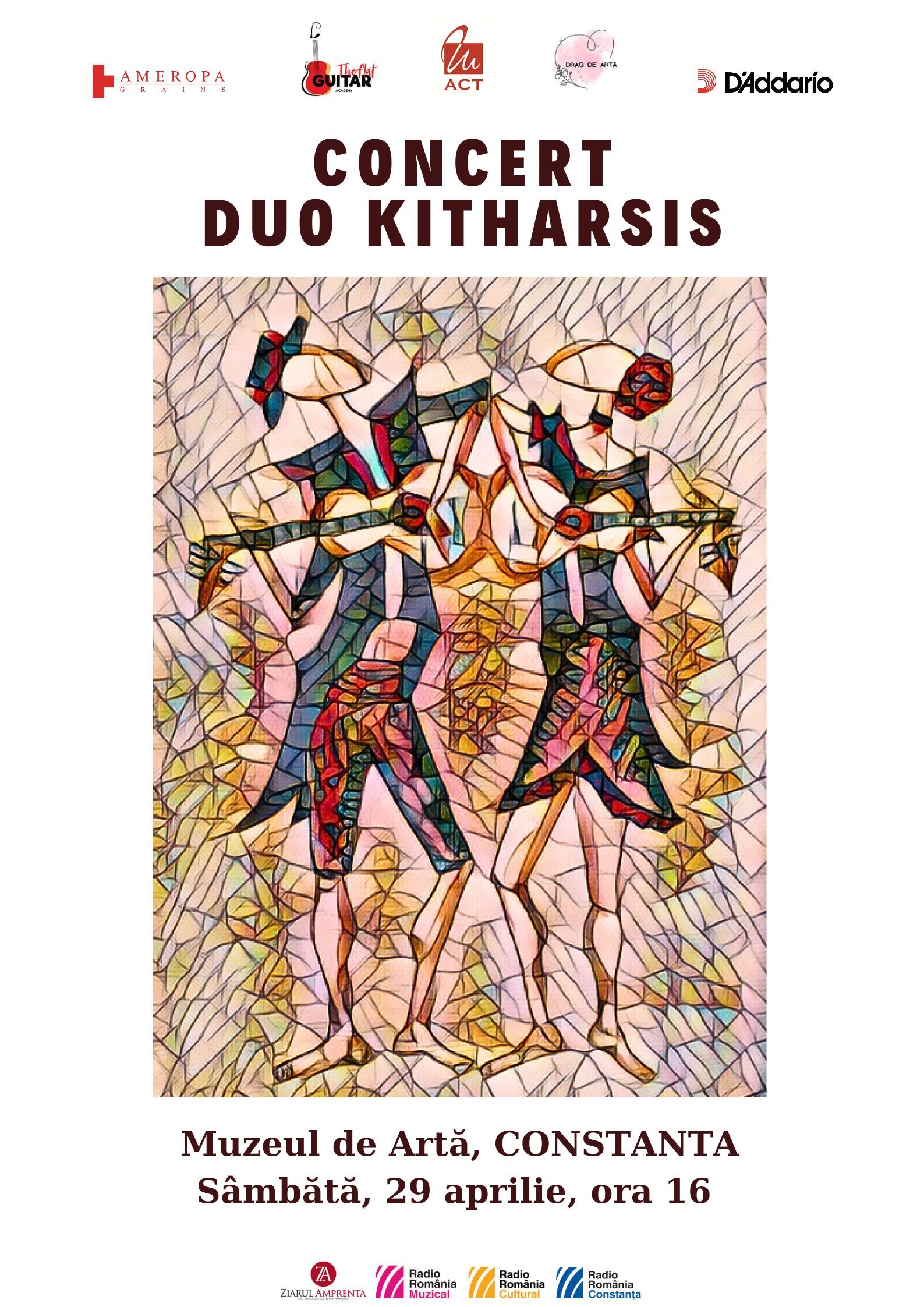 CONSTANŢA: Duo Kitharsis concertează sâmbătă, la Muzeul de Artă