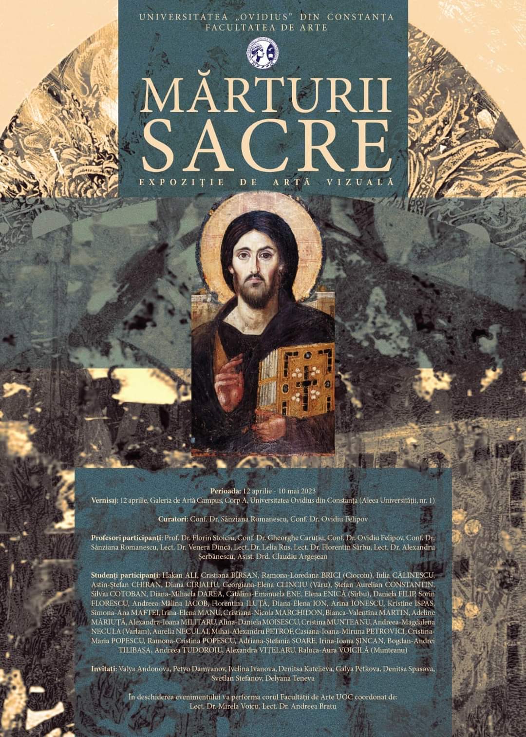 „Mărturii sacre”, o expoziţie de artă vizuală pentru suflet, este ceea ce ne propun profesorii și studenții Facultății de Arte din cadrul Universității Ovidius, în prag de Sărbători Pascale