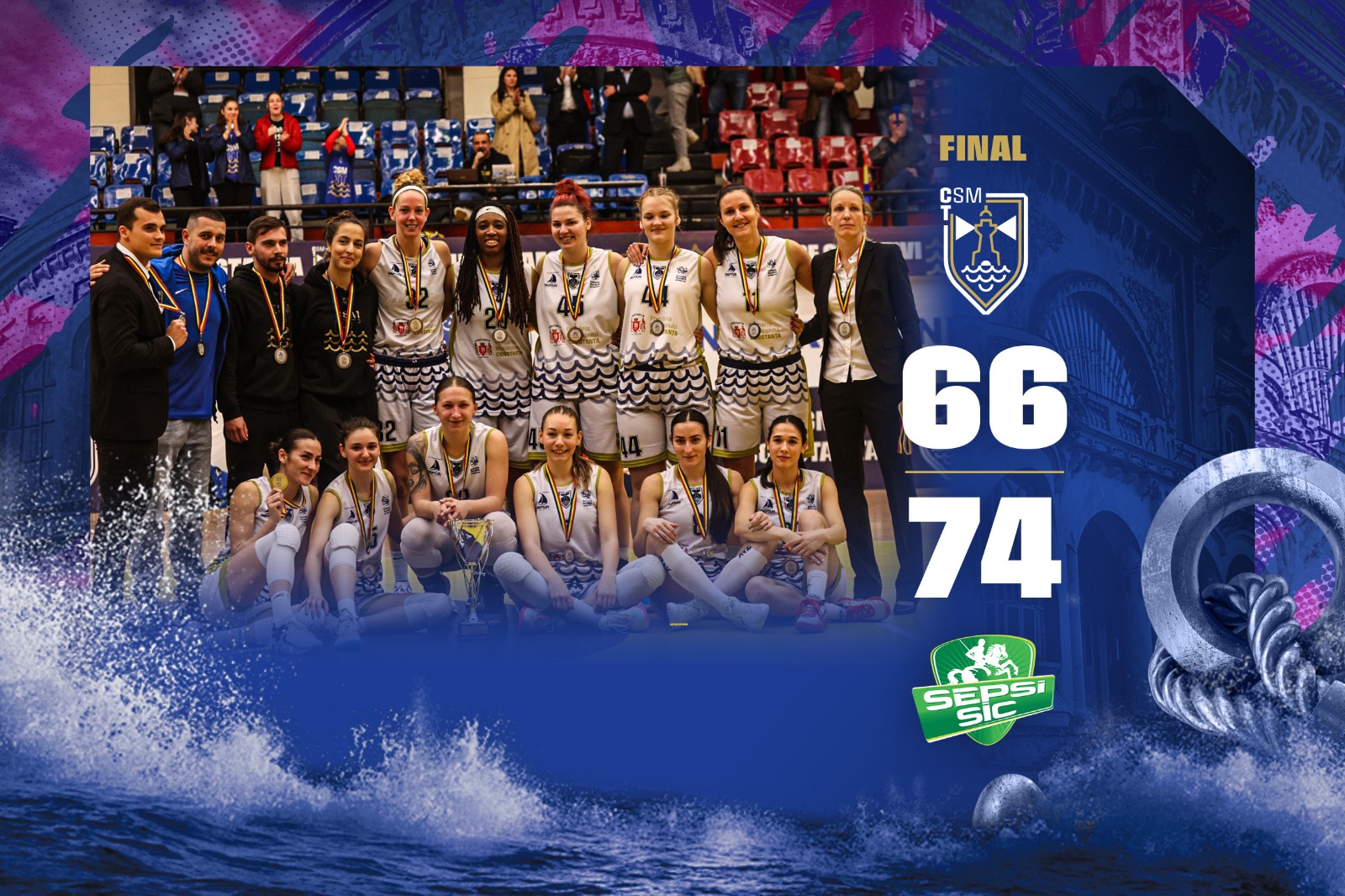 CSM Constanța a devenit vicecampioana României la baschet feminin