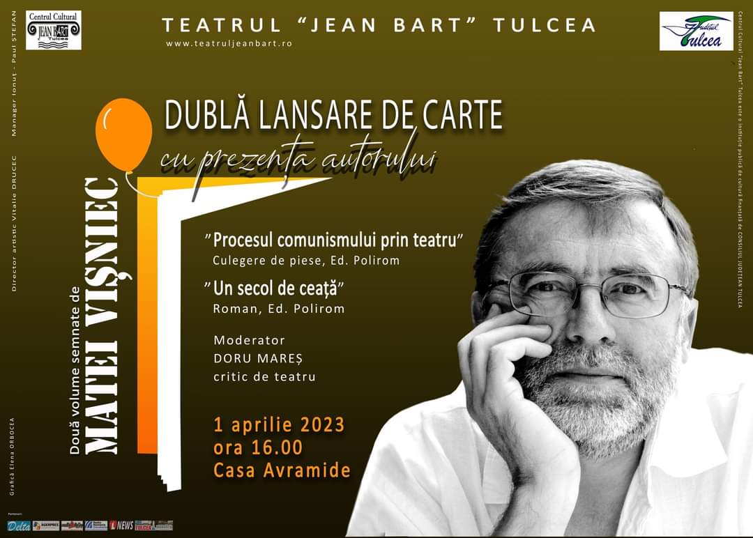 TULCEA: Dublă lansare de carte a scriitorului Matei Vișniec