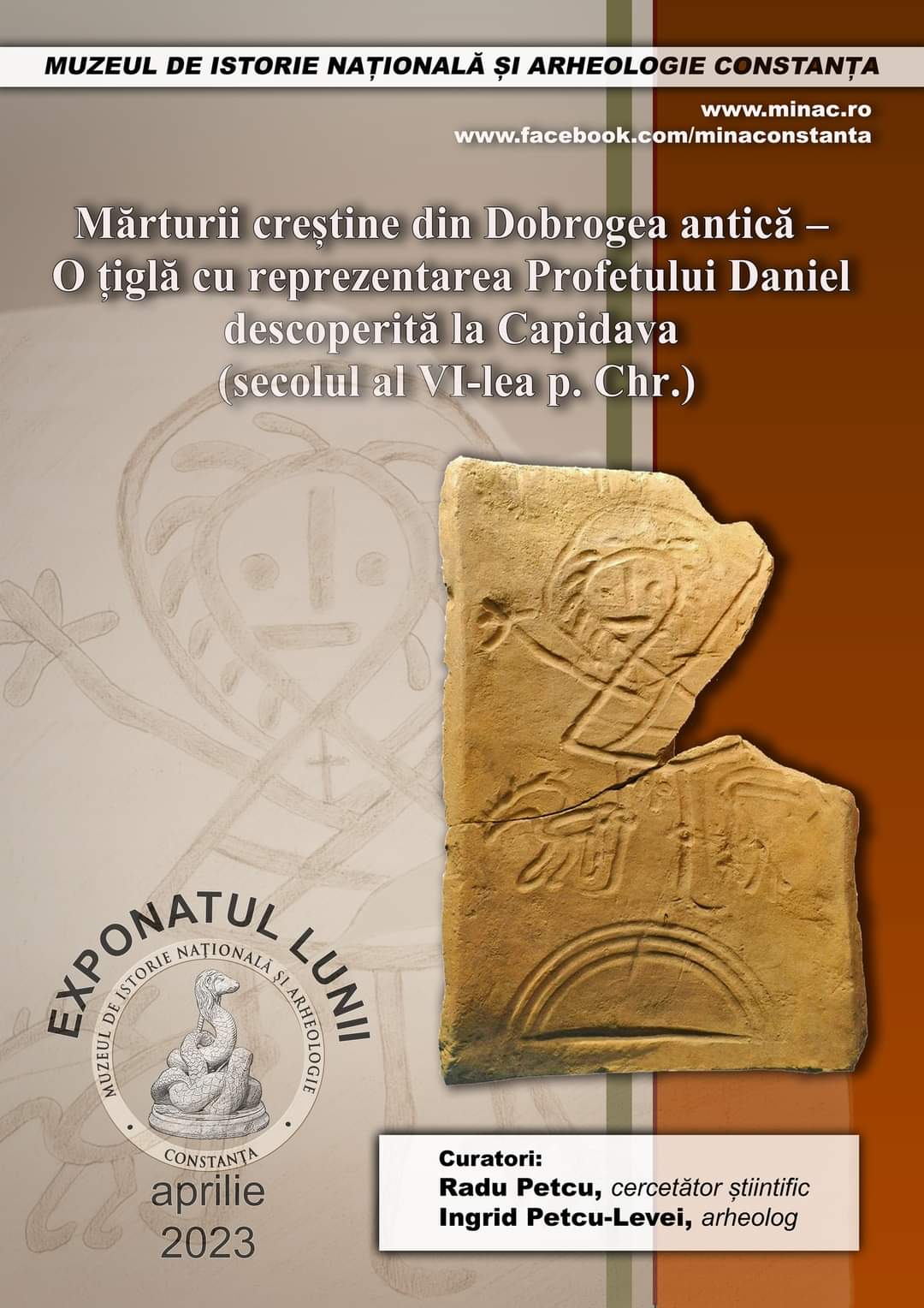 Mărturii creștine din Dobrogea antică – O țiglă cu reprezentarea Profetului Daniel descoperită la Capidava