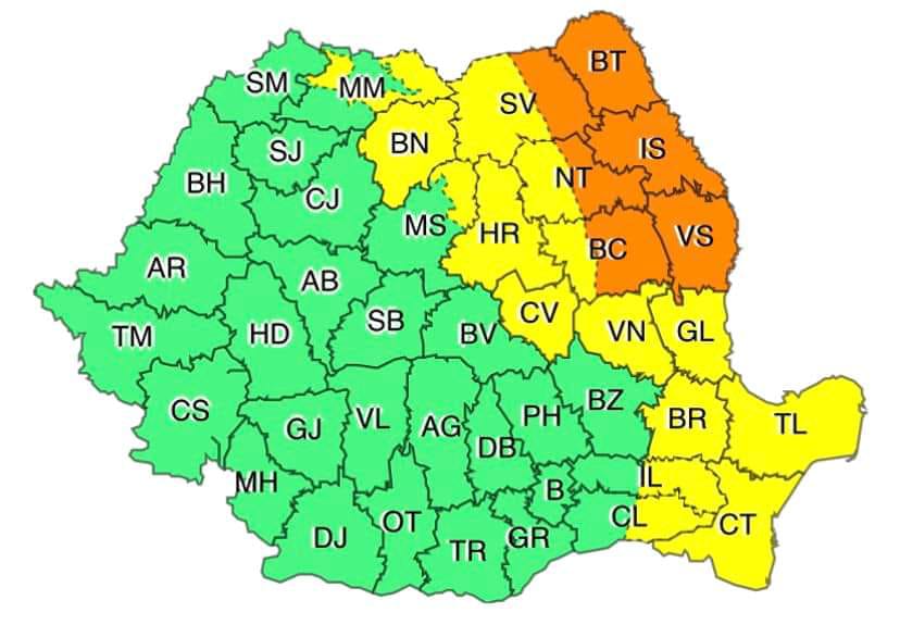 Noi avertizări de la meteorologi. Dobrogea rămâne sub cod galben