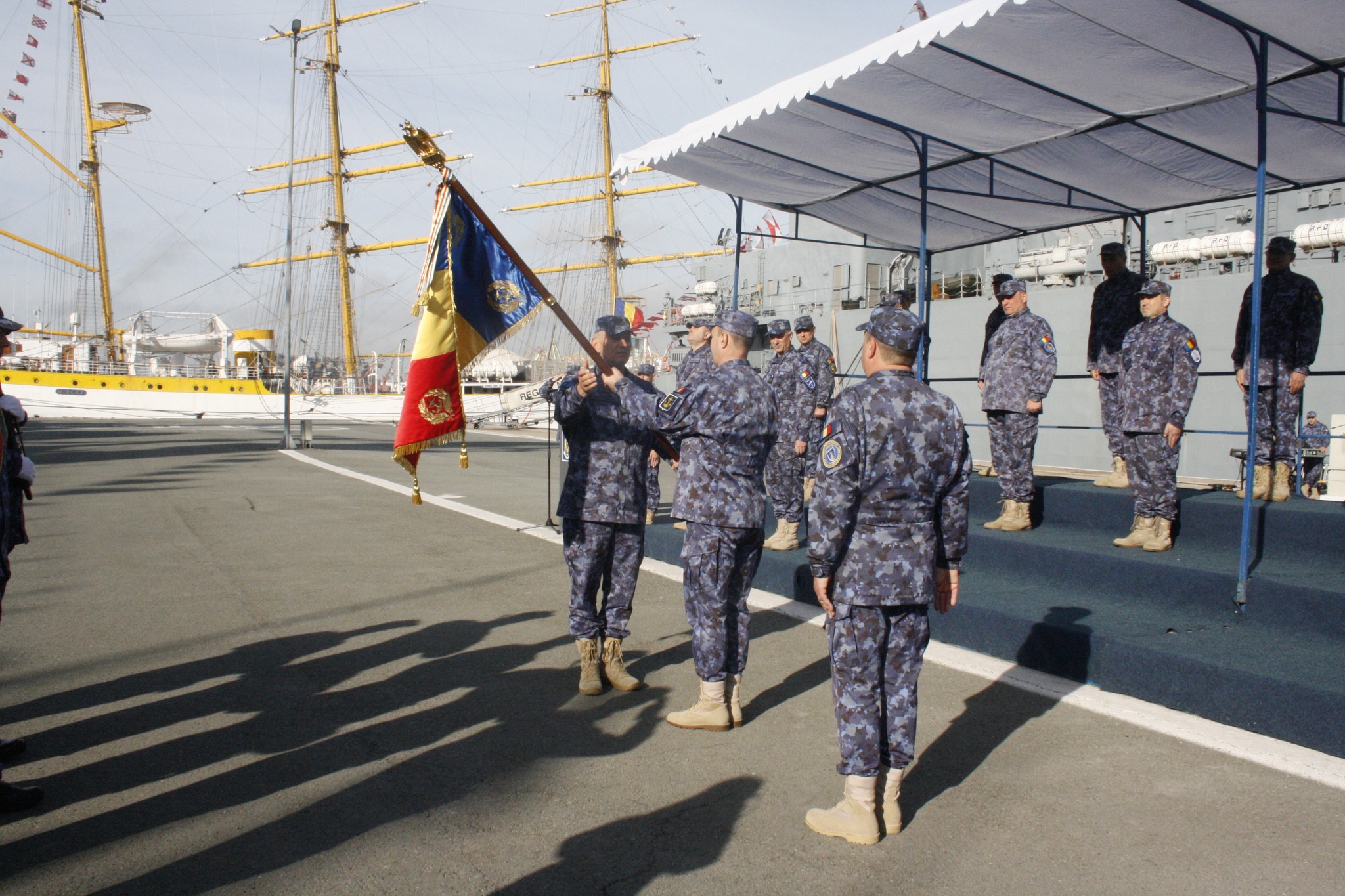 Ceremonia de predare-primire a comenzii Flotilei 56 Fregate ,,Contraamiral Horia Macellariu”