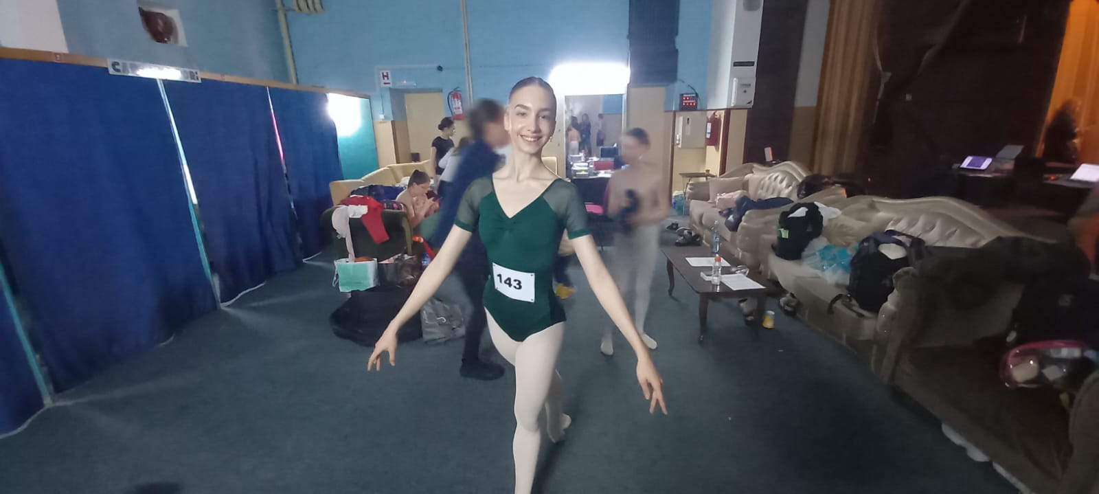 Tânăra balerină, Olimpia Georgia Cărăuleanu, vedeta competiției internaționale European Grand Dance Cup, ce s-a desfășurat în acest weekend la Constanța