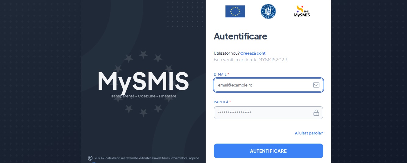 Noul sistem informatic MySMIS2021, disponibil oficial pe site-ul Ministerului Investiţiilor şi Proiectelor Europene