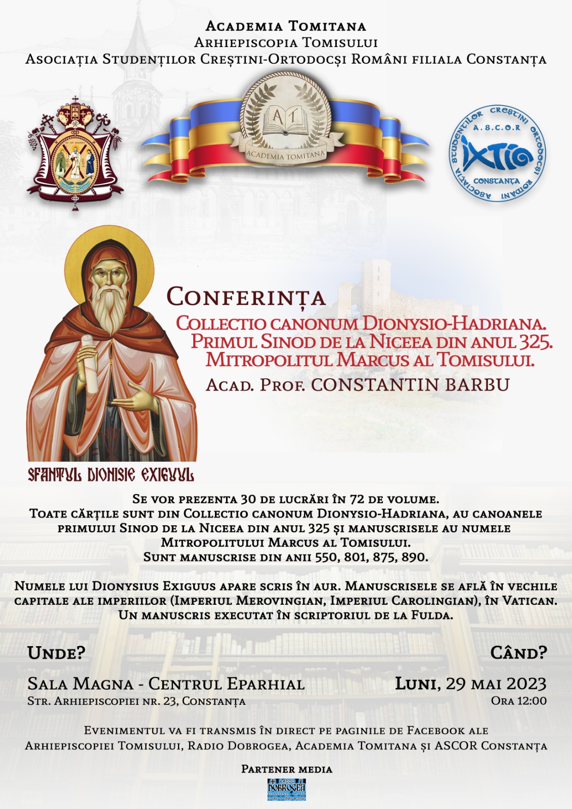 72 de volume vor fi lansate la Arhiepiscopia Tomisului