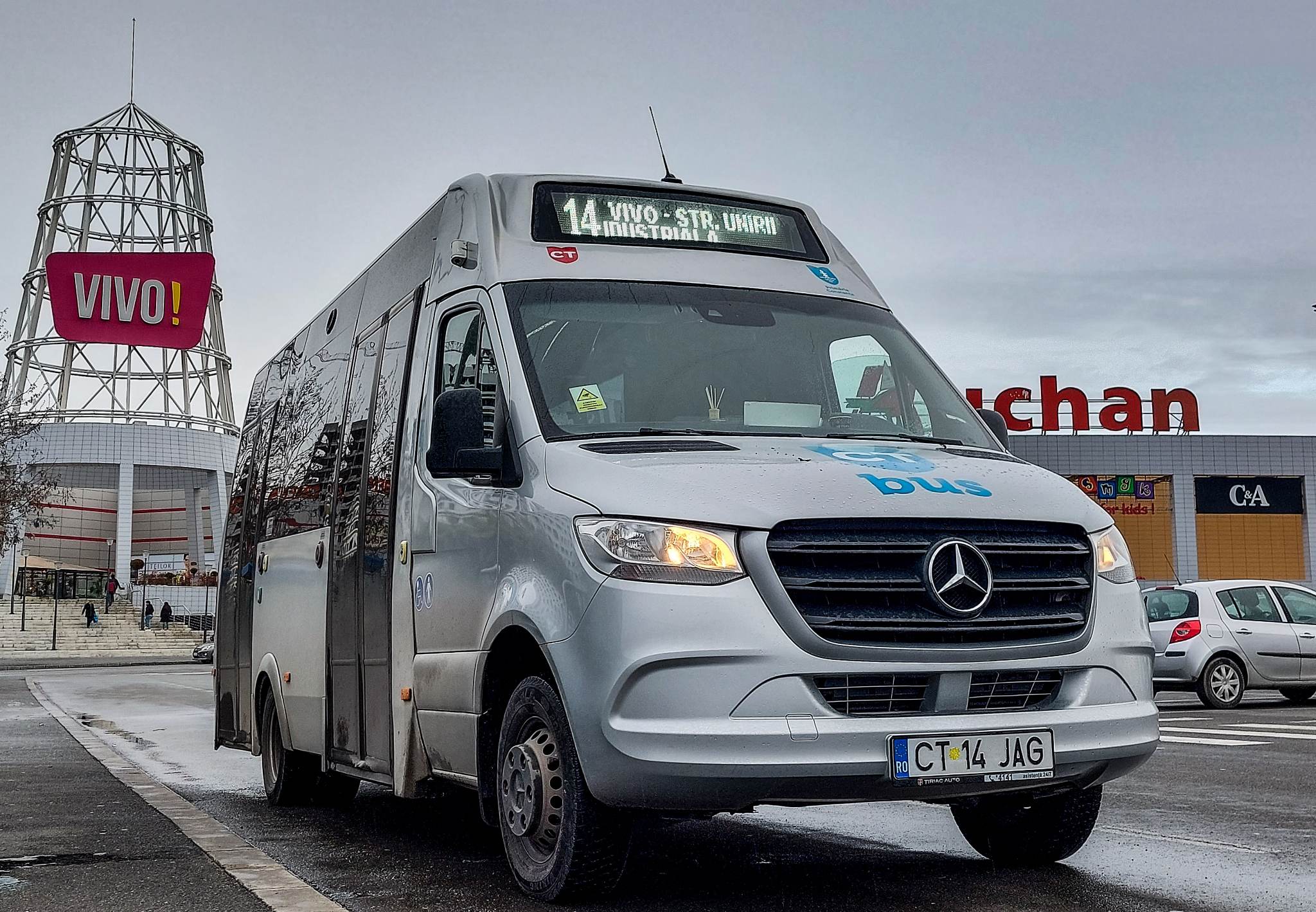 CT BUS: Circulație deviată a mijloacelor de transport în comun pe linia 14