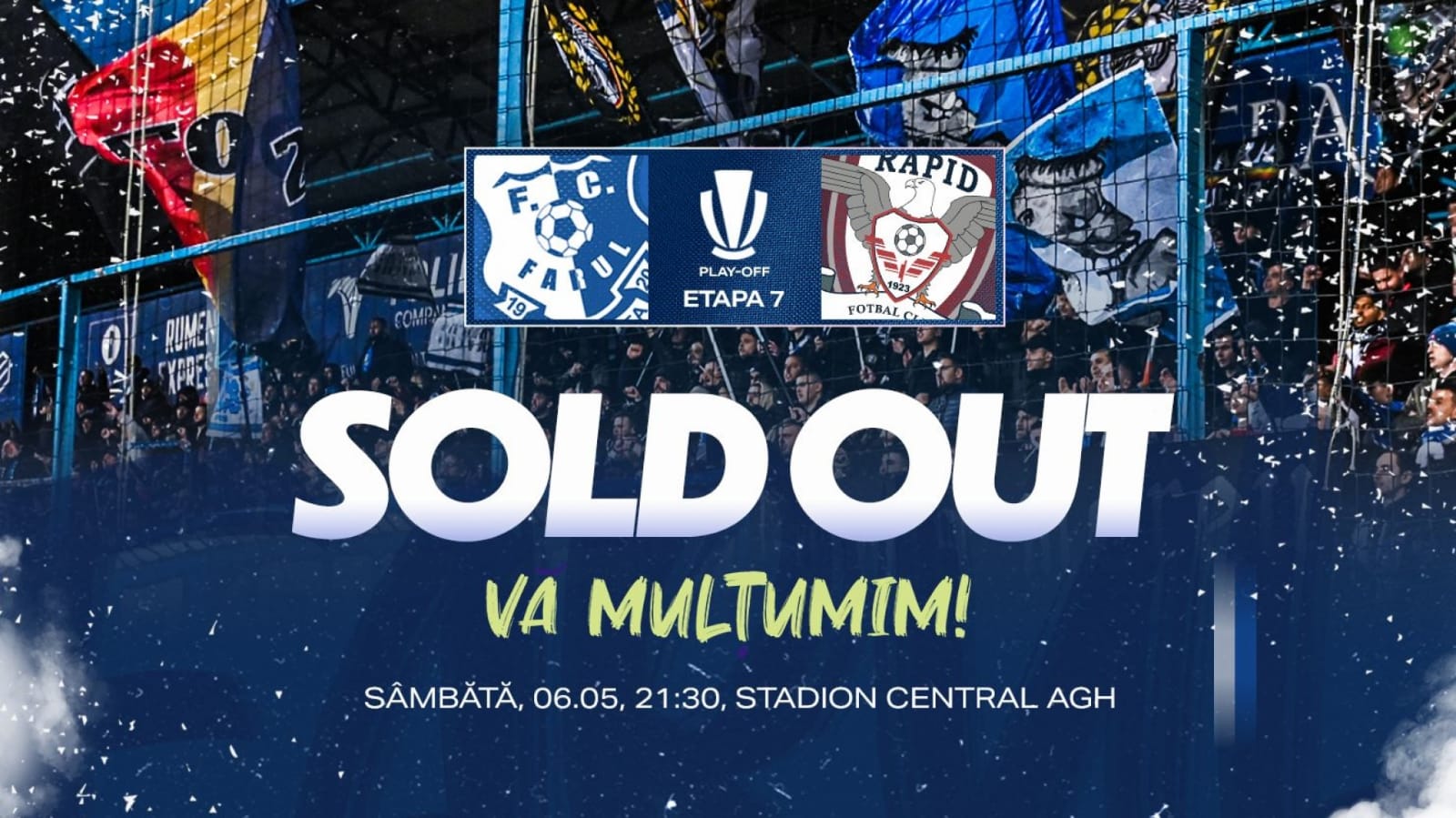 Sold-out la meciul Farul Constanța – Rapid București! Gheorghe Hagi: „Trebuie să ne așteptăm la un meci greu, la confruntarea cu o echipă bună, care vine să câștige“