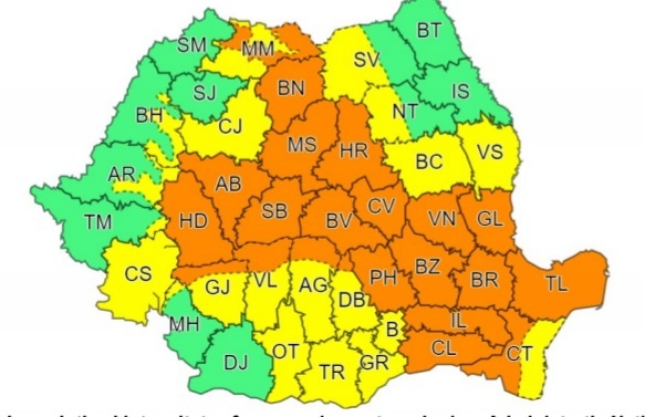 ANM: Județele TULCEA și CONSTANȚA sub cod PORTOCALIU de averse, vijelii, grindină și descărcări electrice