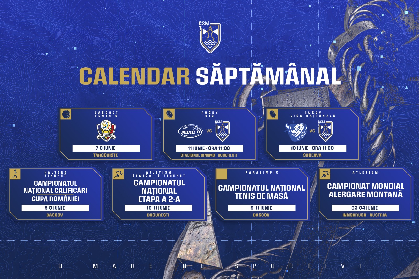 Competiții numeroase pentru sportivii de la CSM Constanța