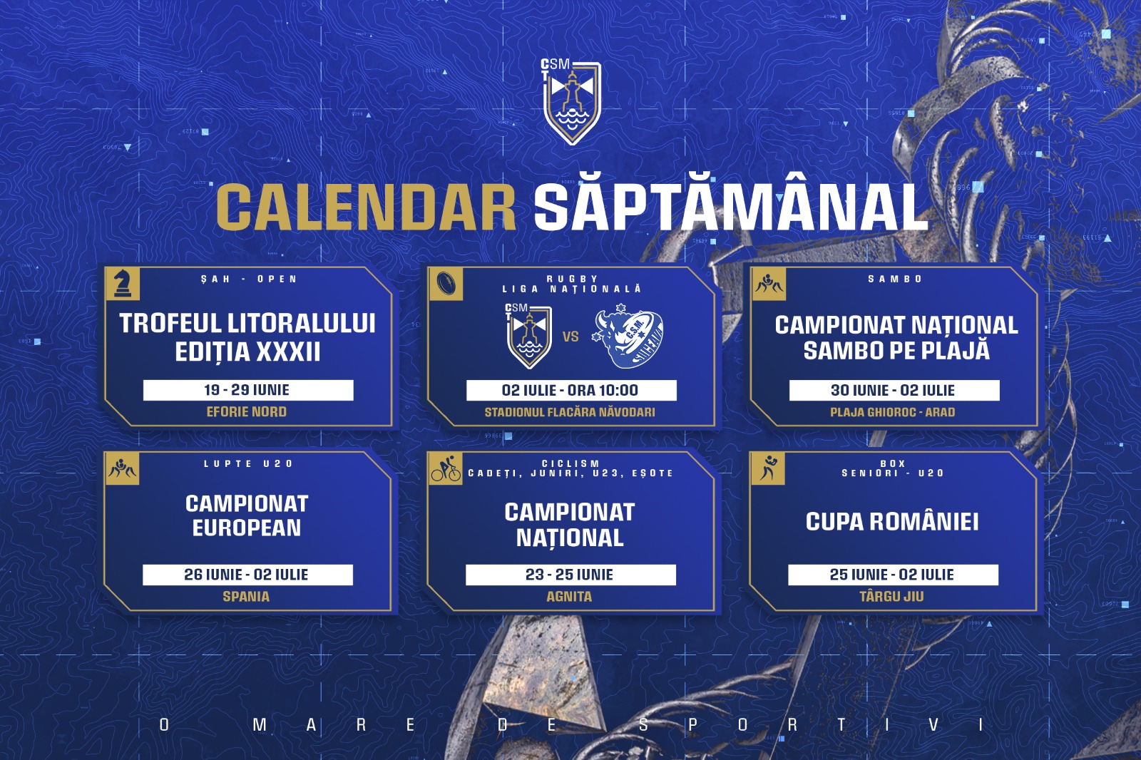 Săptămână plină pentru sportivii de la CSM Constanța