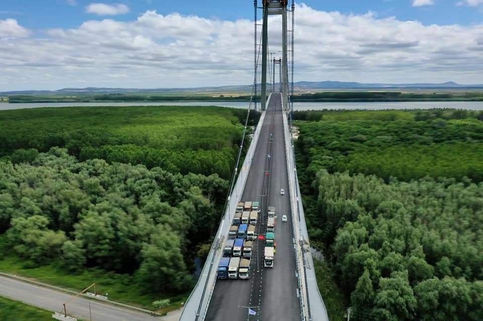 Pe 6 iulie se inaugurează noul pod suspendat peste Dunăre, care leagă Tulcea și Brăila
