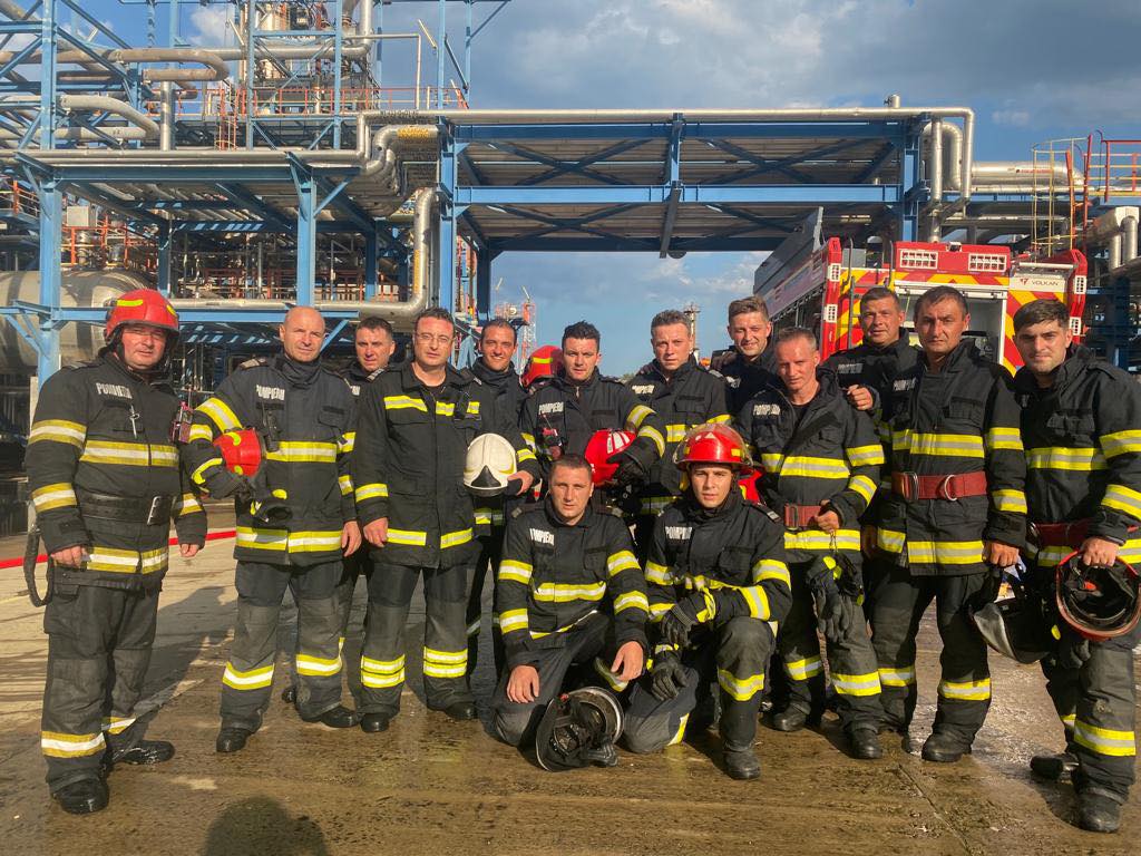 Incendiul de la Rafinăria Petromidia a fost lichidat. Nu s-au înregistrat victime