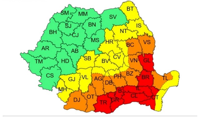 Județul Constanța, sub Cod roșu de caniculă. A fost emis și Cod galben de vânt puternic