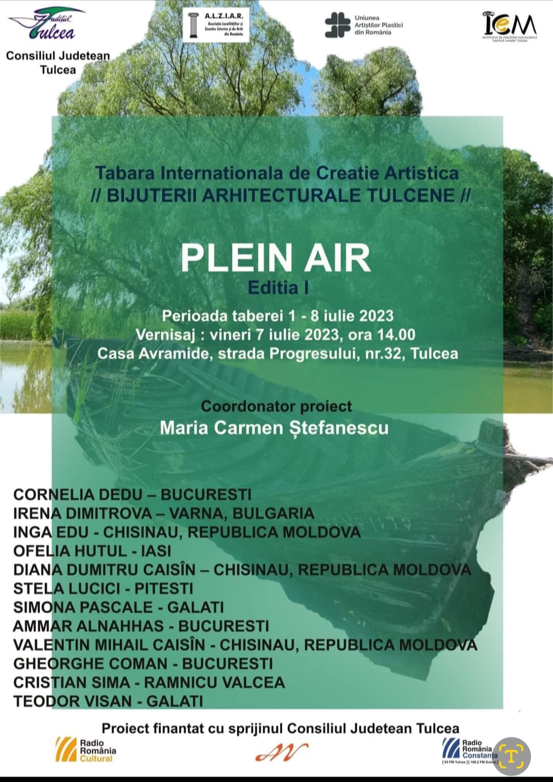 La Tulcea are loc prima ediție a Taberei Internaționale de Creație Artistică ”Bijuterii arhitecturale tulcene”