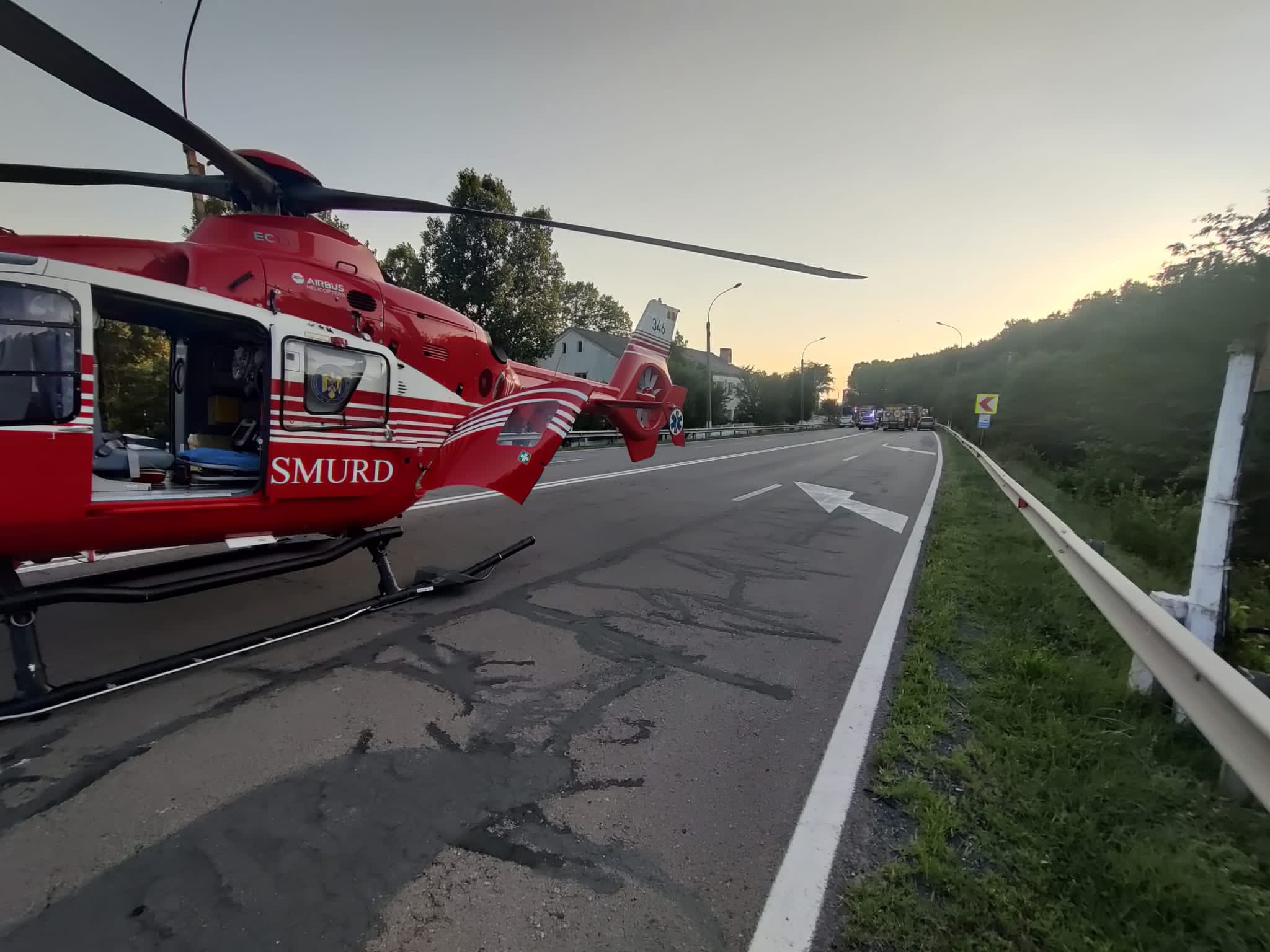 Un accident, urmat de incendiu, a avut loc la ieșirea din stația de taxare de la Giurgeni – Vadu Oii