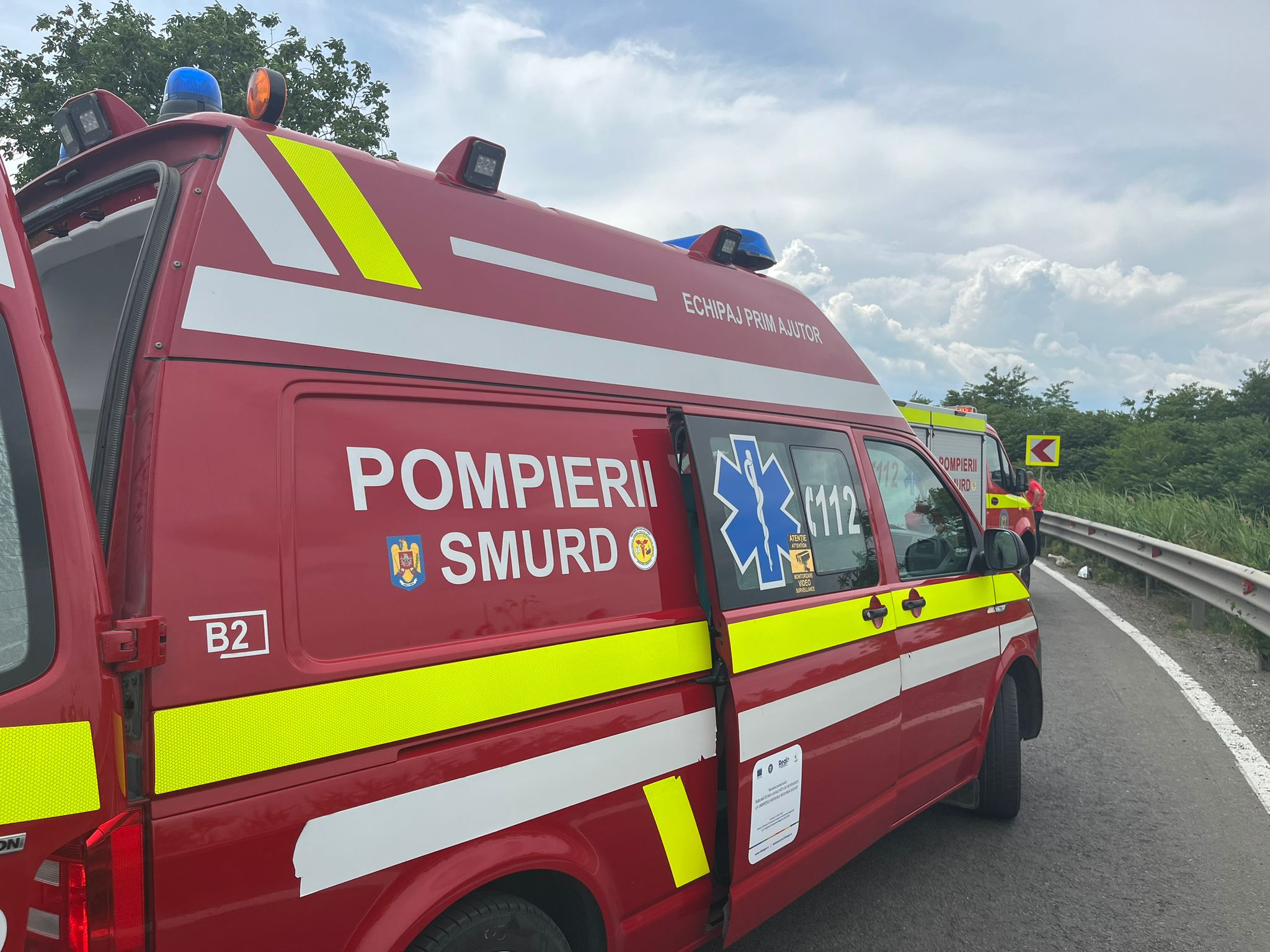 Accident rutier la intrare în stațiunea Jupiter. O femeie și un copil au fost răniți