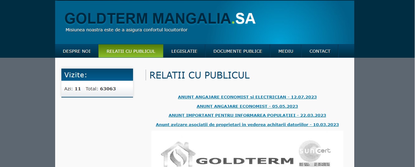 MANGALIA: Clienţii Goldterm au fost chestionați dacă vor să se debranșeze de la sistemul centralizat, fapt ce a creat controverse. Ce spune directorul societăţii, Doru Colgiu