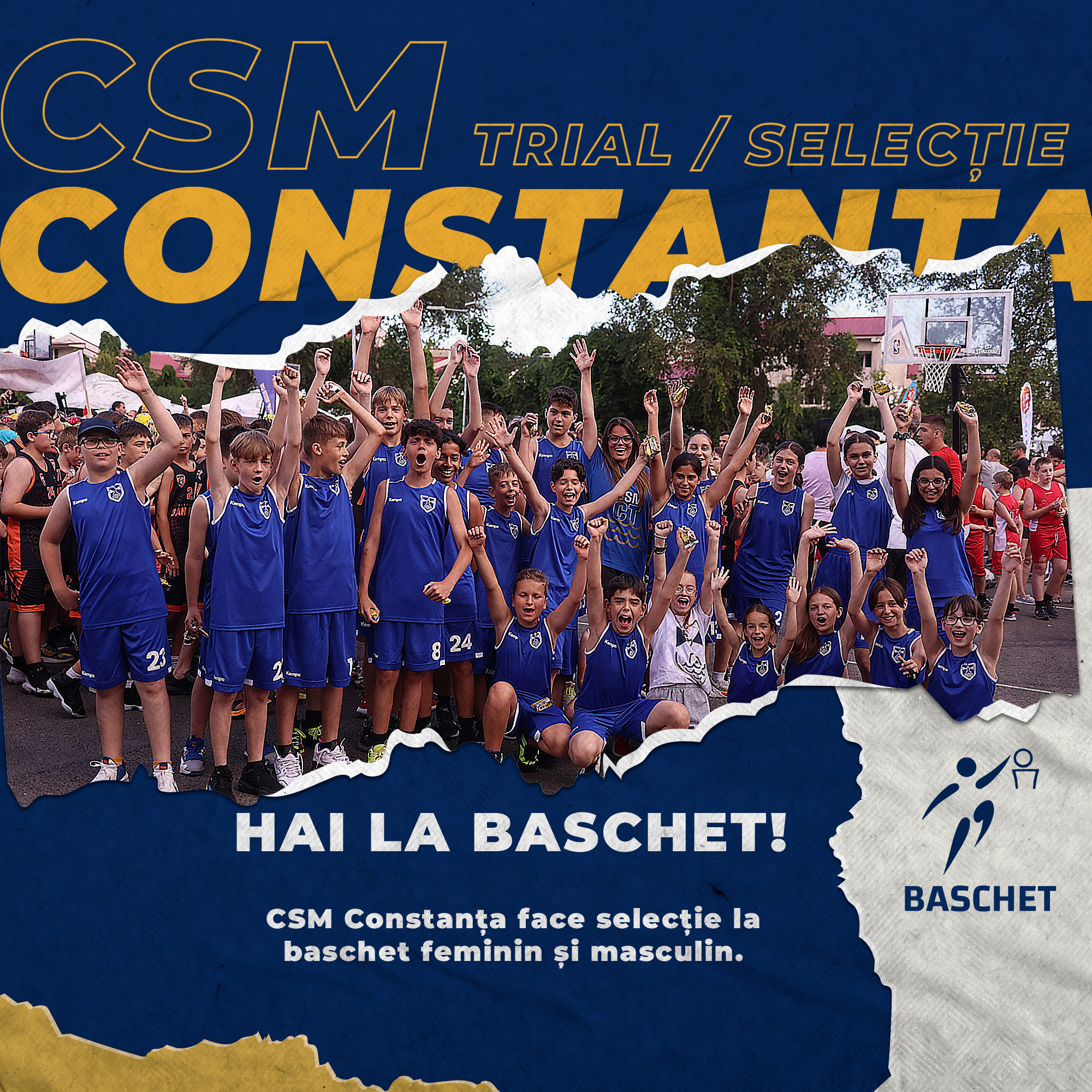 Copiii sunt așteptați la selecțiile de baschet organizate de CSM Constanța