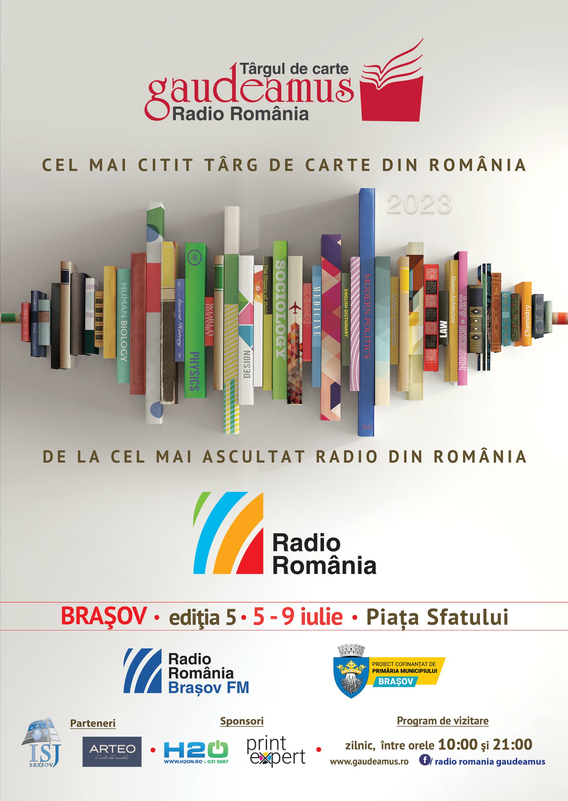 Târgul de Carte Gaudeamus Radio România Brașov are loc în perioada 5 – 9 iulie, în Piața Sfatului