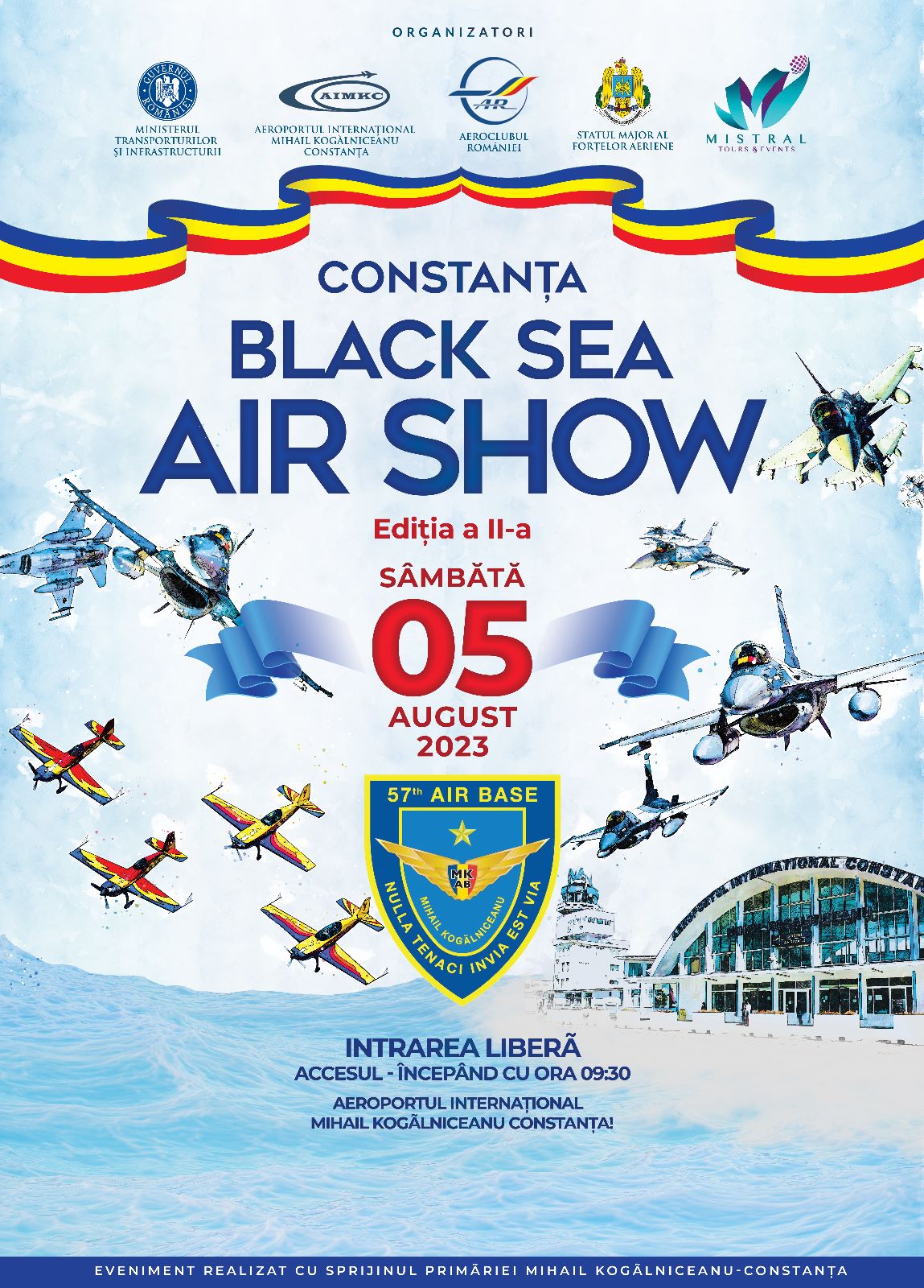 Cea de-a doua ediţie a Constanța Black Sea Air Show are loc pe 5 august, iar organizatorii promit un eveniment aerian de excepţie