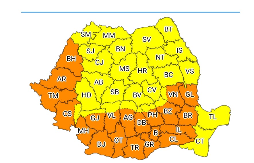 Canicula se intensifică în Dobrogea. Pot apărea fenomene de instabilitate atmosferică