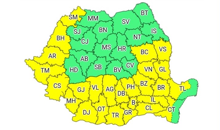 CANICULA se extinde din nou – zona continentală a Dobrogei, sub COD GALBEN