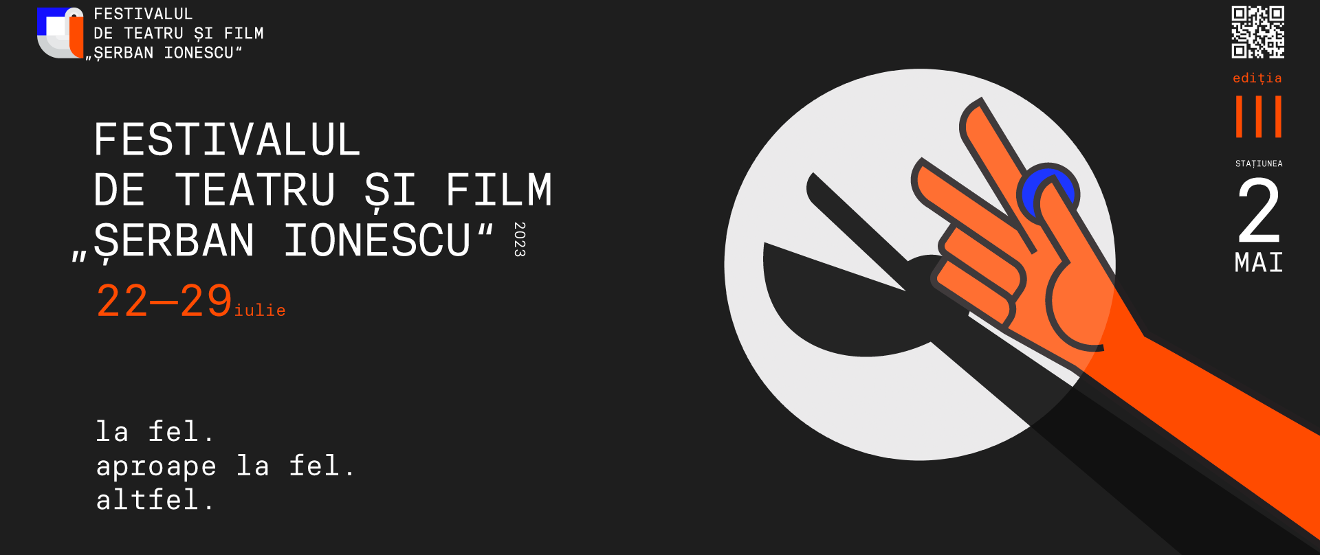 A treia ediție a Festivalului de Teatru și Film ”Șerban Ionescu” se deschide, sâmbătă, la 2 Mai