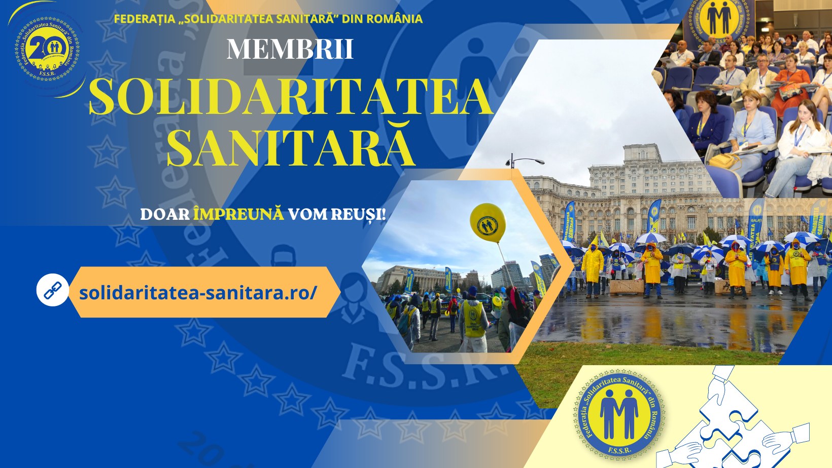 CONSTANȚA/TULCEA: 50 de angajați din Sănătate participă la mitingul organizat de Federația „Solidaritatea Sanitară”, în Piața Victoriei din Capitală