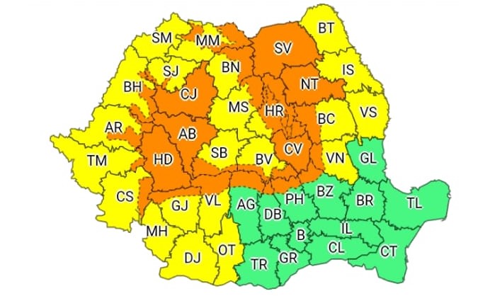 Revin furtunile! Noi mesaje de vreme severă sunt valabile până mâine dimineață