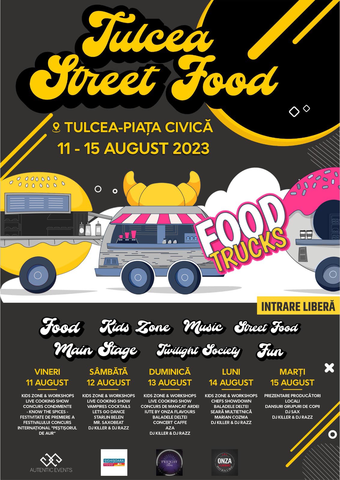 Începe Tulcea Street Food. Evenimentul are loc în Piaţa Civică din oraş